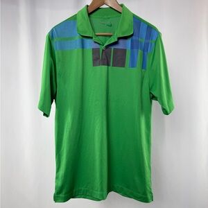 Nike Golf Dri-Fit Collared Short Sleeve Polo Shirt in Green‎ Blue Size Small